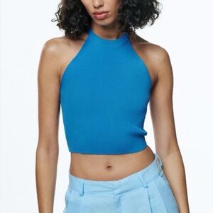 Zara Open Back Tie Tank Top